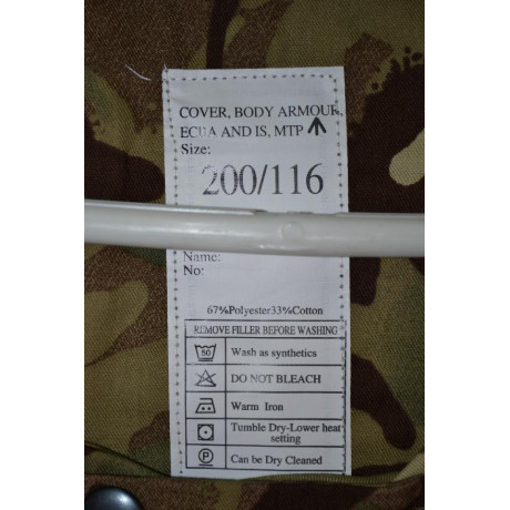 Britská střepinová vesta bez výplně v potisku MTP, originál, nová