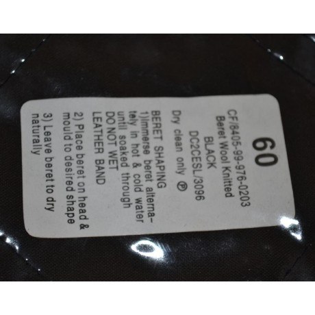 Originál britský vojenský baret černý