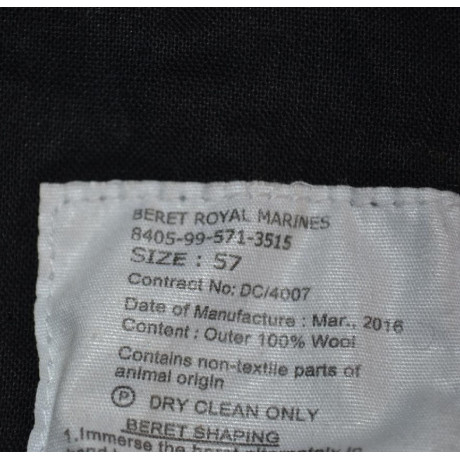 Originál britský vojenský baret pro  námořní pěchotu ROYAL MARINES, použitý