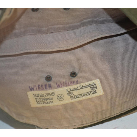 Rakouská polní čepice lodička 80. léta, originál, použitá