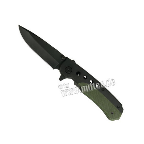 Zavírací nůž s klipsem černozelený