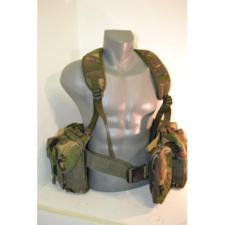 Britská taktická bojová souprava pro výsadkáře - Airborne webbing v potisku DPM