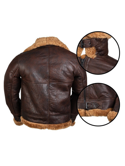 US kožená letecká bunda B-46 z jehněčí kůže