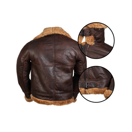 US kožená letecká bunda B-46 z jehněčí kůže