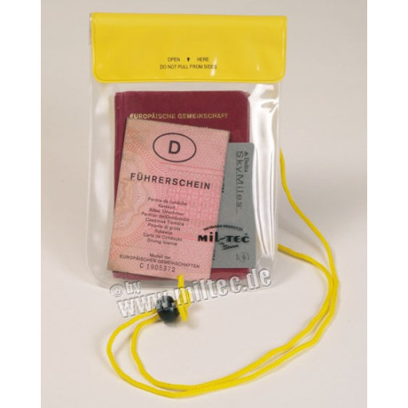 Náprsní kapsa vodotěsná 200x130mm žlutá