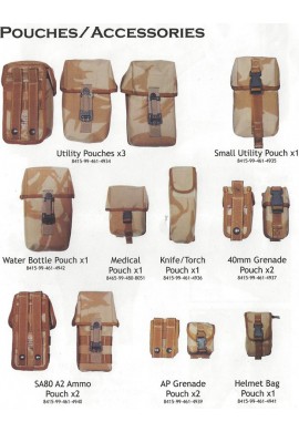 Britská taktická vesta mole desert s 5 kapsami