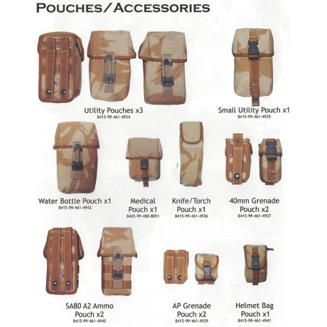 Britská taktická vesta mole desert s 5 kapsami