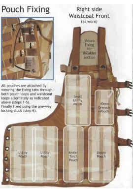 Britská taktická vesta mole desert s 5 kapsami