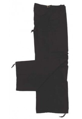 US kalhoty M65, Rip Stop černé předepr. XS-XXL