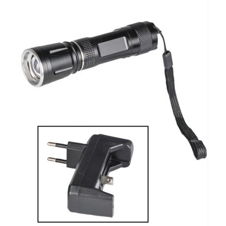 Taktická baterka s dobíječkou