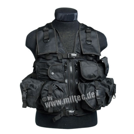 Taktická vesta 9 kapes černá