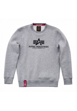 Mikina BASIC SWEATER Alpha Industries GREYHEATHER