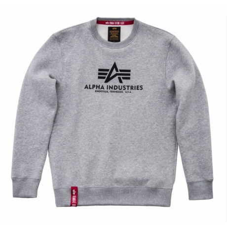 Mikina BASIC SWEATER Alpha Industries GREYHEATHER
