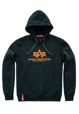 Mikina BASIC HOODY Alpha Industries, DARK PETROL