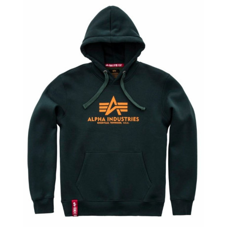 Mikina BASIC HOODY Alpha Industries, DARK PETROL