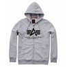 Mikina BASIC ZIP HOODY Alpha Industries  GREY HEATHER