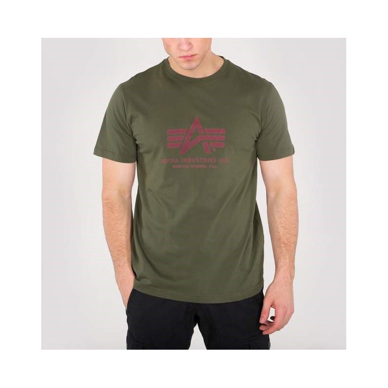 Tričko BASIC T Alpha Industries, DARK GREEN Tričko BASIC T Alpha Industries, DARK GREEN
