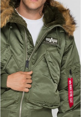 Bunda 45P HOODED Alpha Industries SAGE GREEN