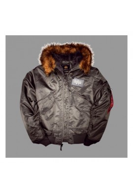 Bunda 45P HOODED Alpha Industries  REPL.GREY