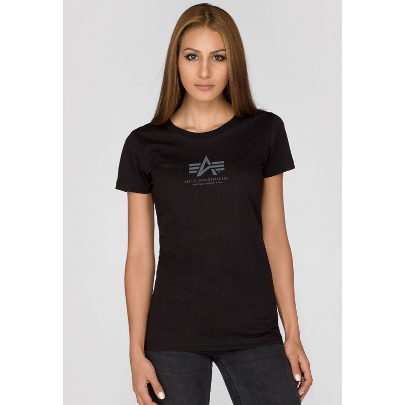 Dámské tričko BASIC T Wmn. Alpha Industries BLACK Dámské tričko BASIC T Wmn. Alpha Industries BLACK