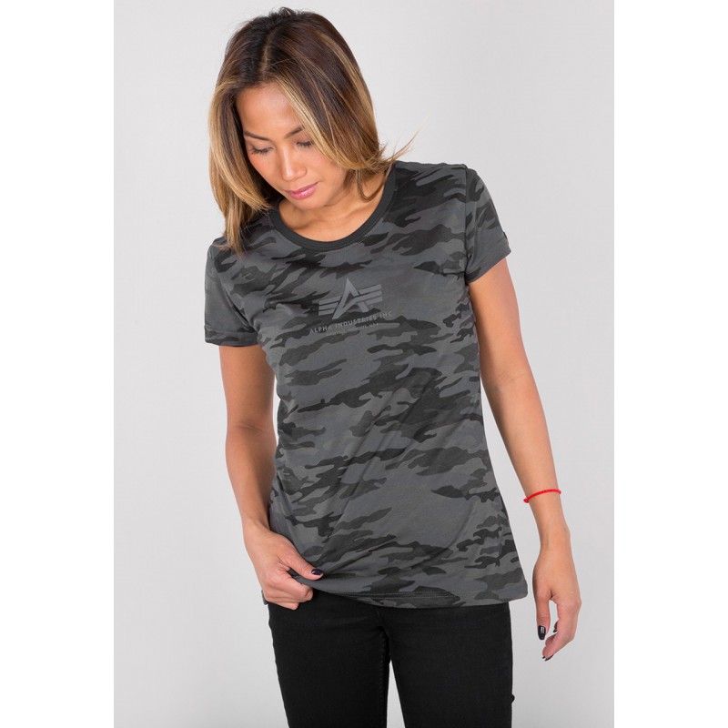 Dámské tričko BASIC T Wmn. Alpha Industries BLACK CAMO Dámské tričko BASIC T Wmn. Alpha Industries BLACK CAMO