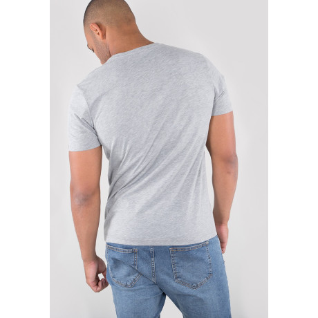 Tričko CAMO PRINT T Alpha Industries GREYHEATHER/WOODLAND