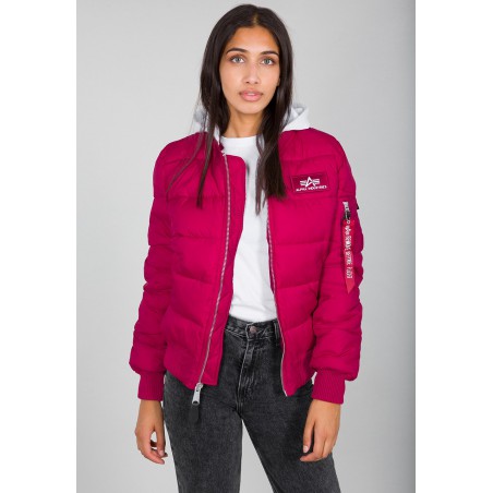 Dámská bunda ZIP HOOD PUFFER FD Wmn. Alpha Indst. MAJOR RED