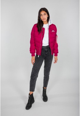 Dámská bunda ZIP HOOD PUFFER FD Wmn. Alpha Indst. MAJOR RED