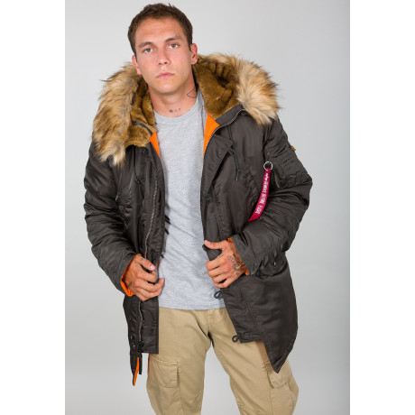 Bunda N3B VF 59 Alpha Industries BLACK OLIVE
