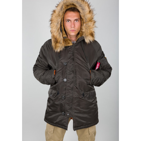 Bunda N3B VF 59 Alpha Industries BLACK OLIVE