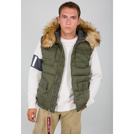 Vesta HOODED FIELD VEST FD Alpha Indst. DARK GREEN