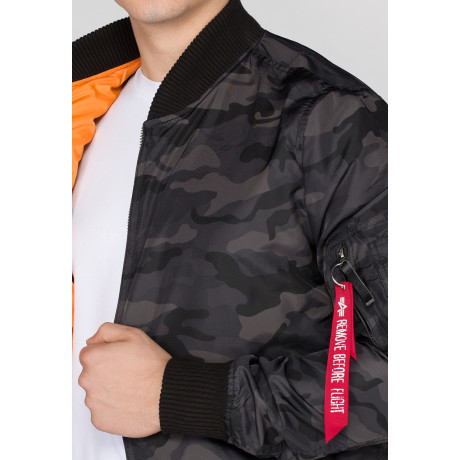 Bunda MA-1 TT Alpha Industries BLACK CAMO