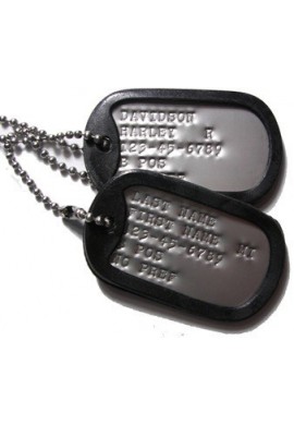 US Dog Tags psí známky set s ražbou