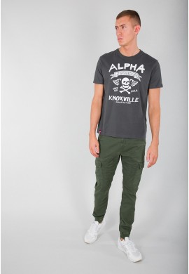 Tričko SKULL T Alpha Industries GREYBLACK