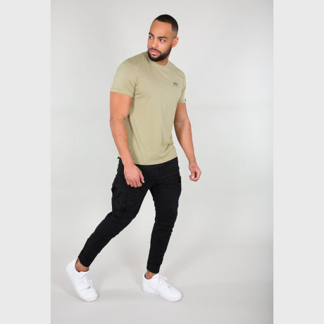 Tričko BASIC T SMALL LOGO Alpha Indst. LIGHT OLIVE