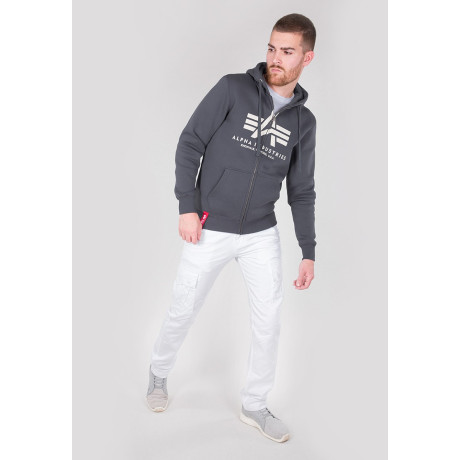 Mikina BASIC ZIP HOODY Alpha Industries GREYBLACK