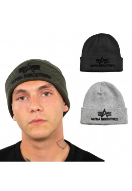 čepice 3D Beanie Alpha Industries Dark Green