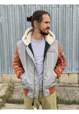 MA-1 HOODED CB Alpha Industries SILVER