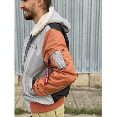 MA-1 HOODED CB Alpha Industries SILVER