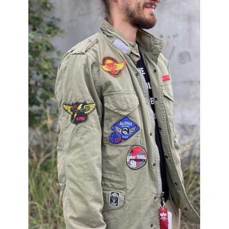 Bunda VINTAGE M-65 CW PATCH Alpha Industries LIGHT OLIVE