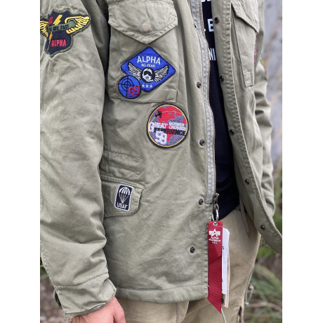 Bunda VINTAGE M-65 CW PATCH Alpha Industries LIGHT OLIVE