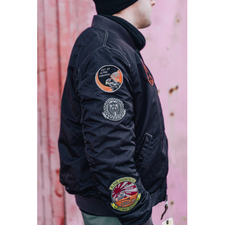 Bunda MA-1 PILOT Alpha Industries BLACK OVD.