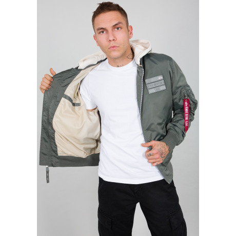 bunda MA-1 TT HOOD CUSTOM Alpha Industries VINTAGE GREEN
