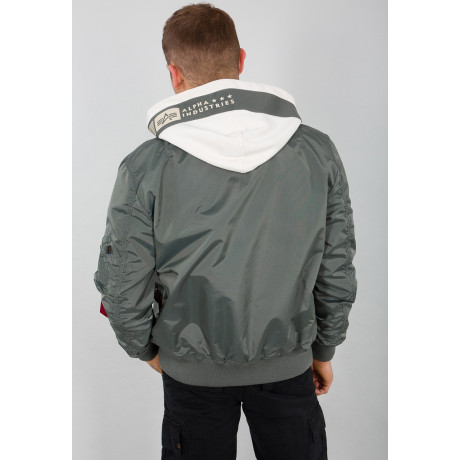 bunda MA-1 TT HOOD CUSTOM Alpha Industries VINTAGE GREEN