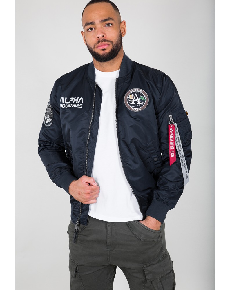 Bunda MA-1 MOON LANDING REV Alpha Industries REPL. BLUE