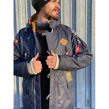 Bunda AIRBORNE HOOD PARKA Alpha Industries REPL.BLUE