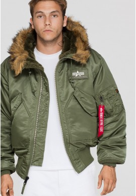 Bunda 45P HOODED Alpha Industries SAGE GREEN