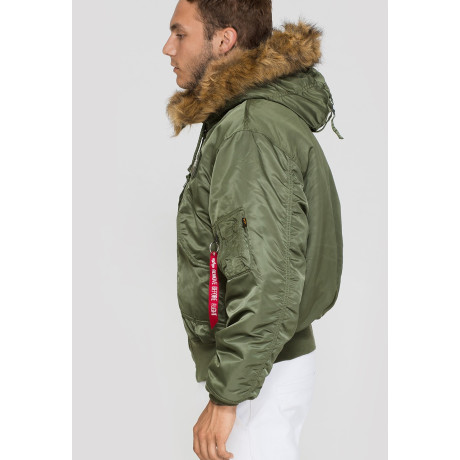 Bunda 45P HOODED Alpha Industries SAGE GREEN