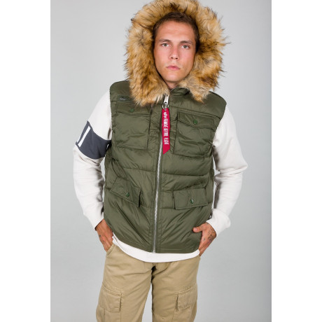 Vesta HOODED FIELD VEST FD Alpha Indst. DARK GREEN
