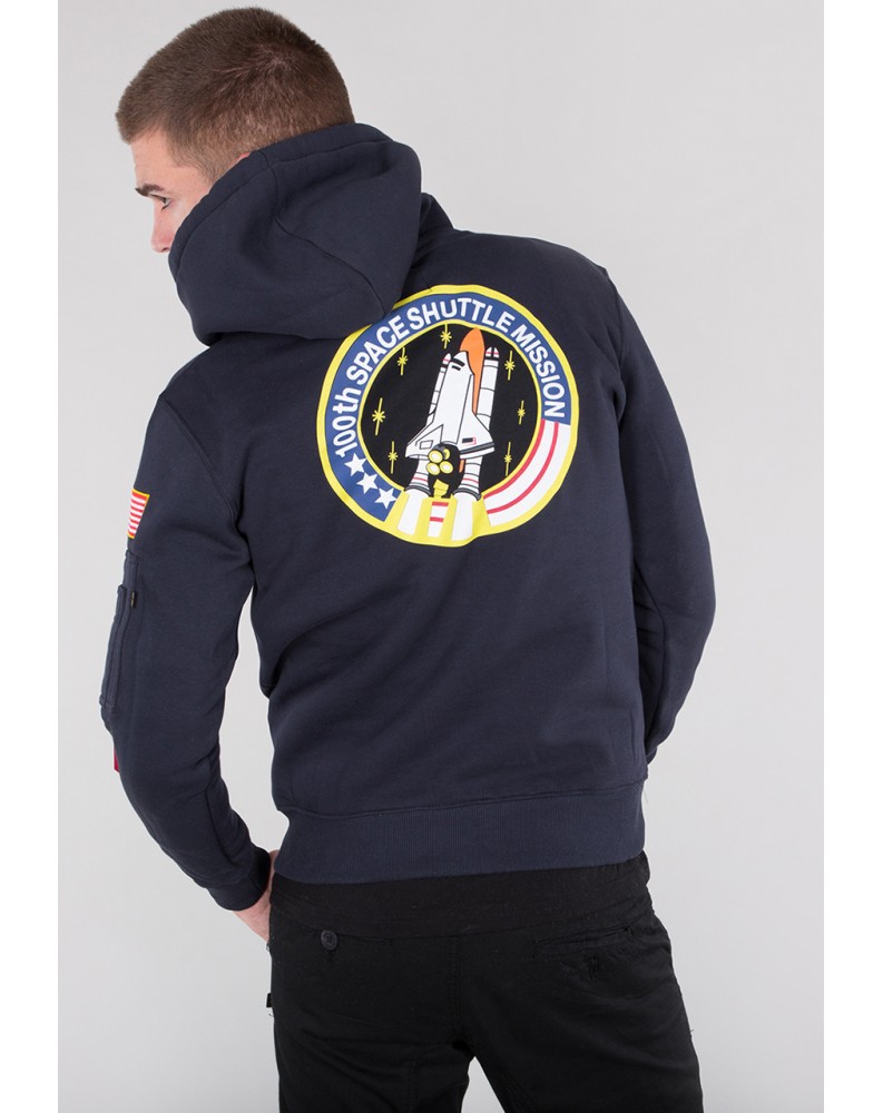 Mikina SPACE SHUTTLE HOODY Alpha Industries REPL.BLUE Mikina SPACE SHUTTLE HOODY Alpha Industries REPL.BLUE